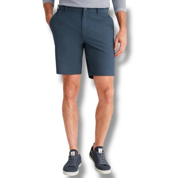 Johnnie-O Calcutta Shorts in Lake Blue Golf Performance Stretch Pockets Mens 34 - Picture 1 of 11